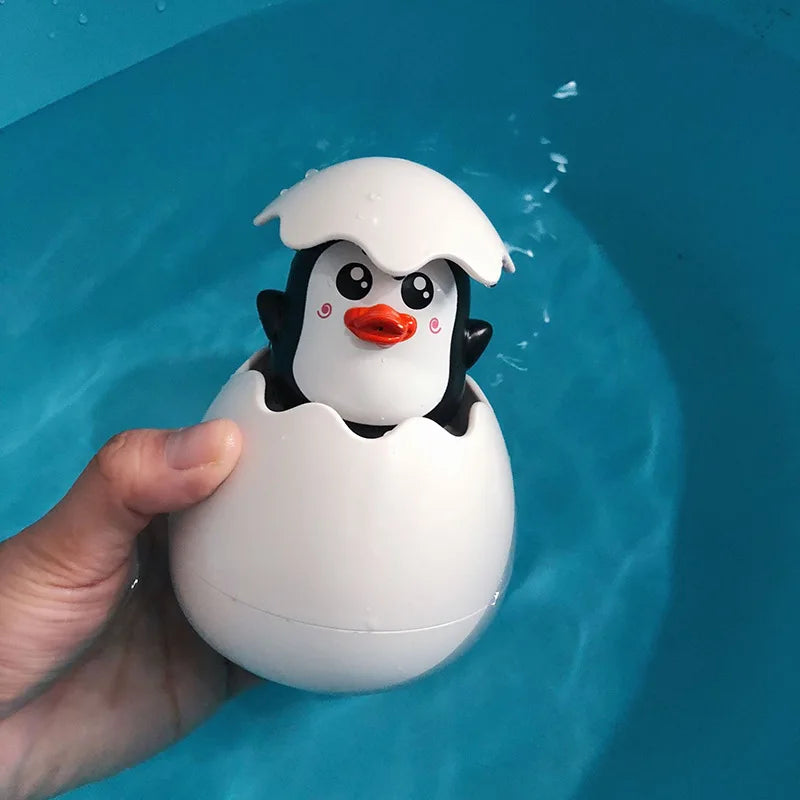 Juguete de Baño con Rociador de Agua – Patito o Pingüino para Bebés y Niños