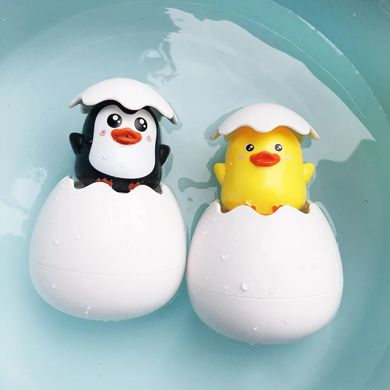 Juguete de Baño con Rociador de Agua – Patito o Pingüino para Bebés y Niños