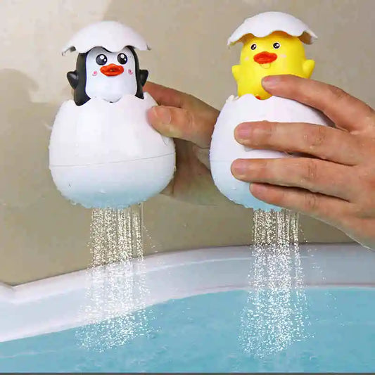 Juguete de Baño con Rociador de Agua – Patito o Pingüino para Bebés y Niños
