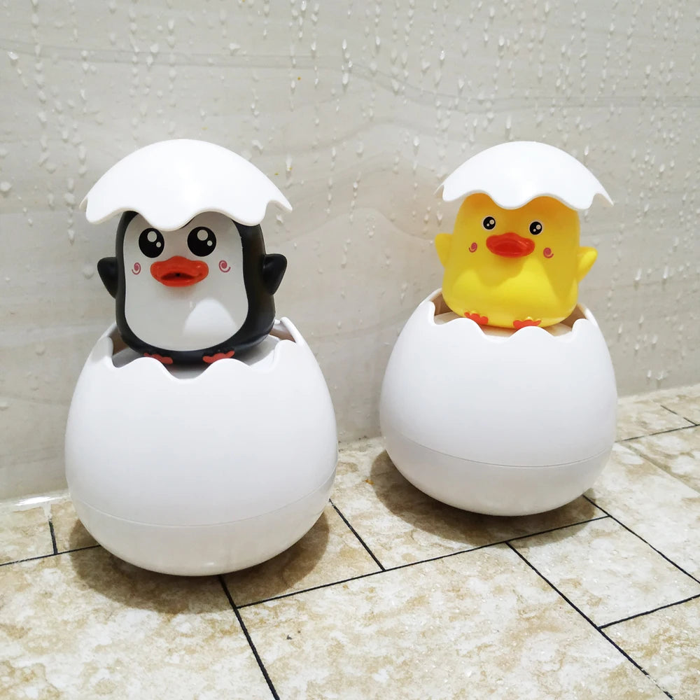 Juguete de Baño con Rociador de Agua – Patito o Pingüino para Bebés y Niños