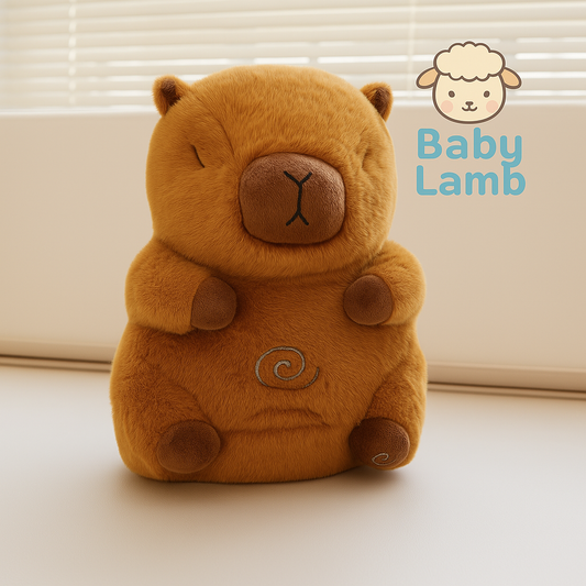 Capibara Suave con Respiración – Peluche Calmante y Acompañante para Dormir